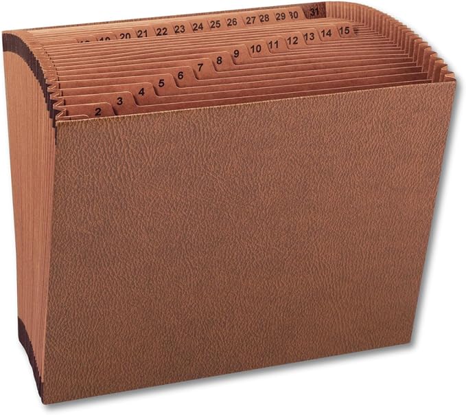 1InTheOffice Expanding File Folder 31 Sections, Accordion File Organizer by 1InTheOffice