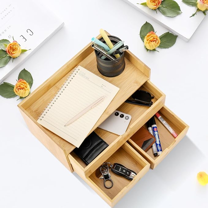 Charmewooden Bamboo Desk Organizer - Image 7