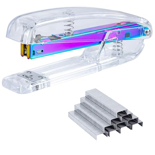 Colorful Acrylic Stapler Set | Durable Spring, 1000 Staples, Office & School - Image 5