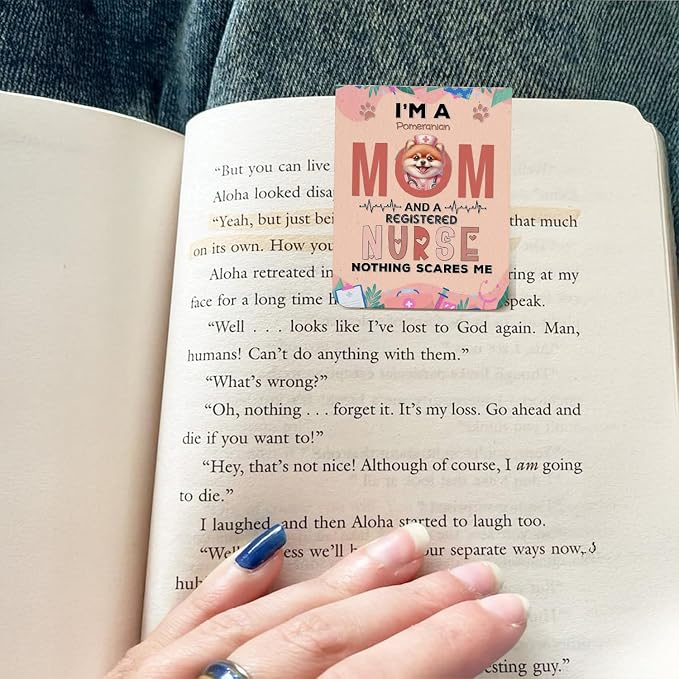 I'm a Pomeranian Mom and a Registered Nurse Nothing Scares Me Magnet Bookmark - Image 3