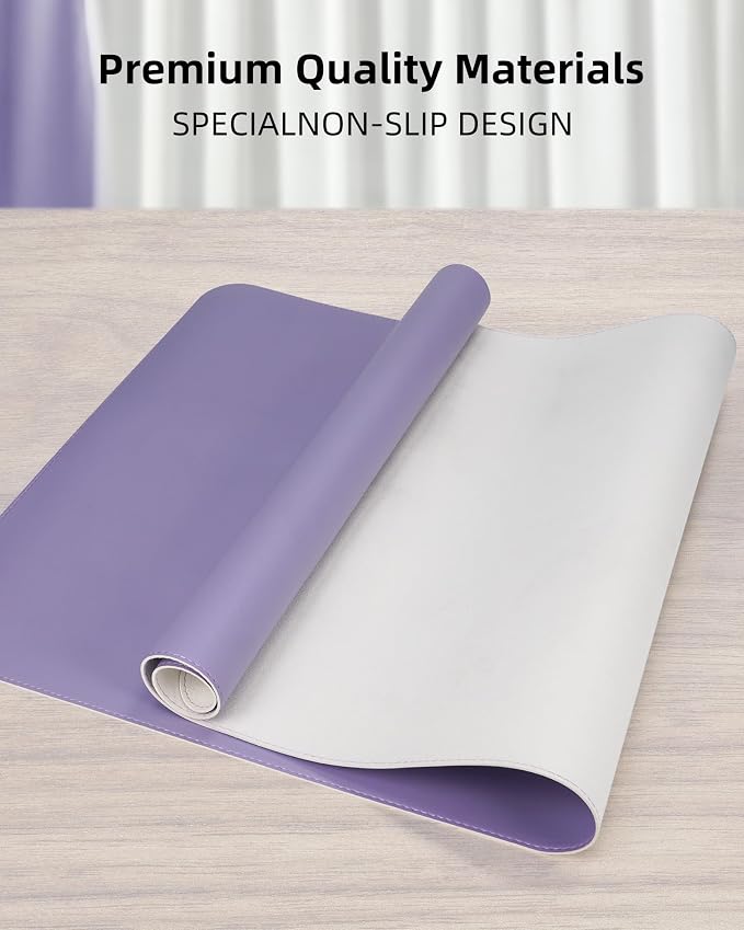 Leather Desk Pad Protector, Desk Mat, Large Mouse Pad, Non-Slip Desk Pad - Image 2