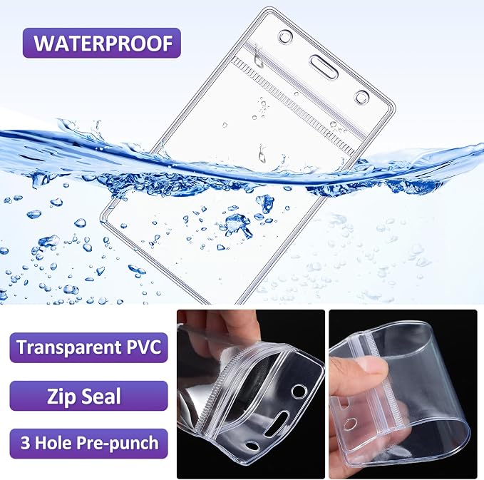 Marspark 200 Pcs ID Badge Holder - Image 3