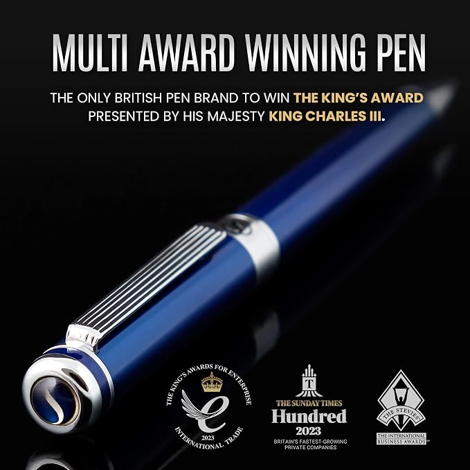 Scriveiner Midnight Blue Ballpoint Pen - Image 2
