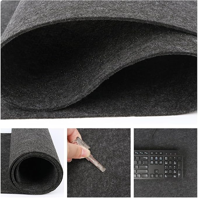 DAWNTREES Large Felt Desk Mat, Computer Desk Mat - Image 7