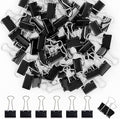 120 Pack Black Binder Clips 0.75 Inch, Small Paper Clamps, Office Clips by OWLKELA