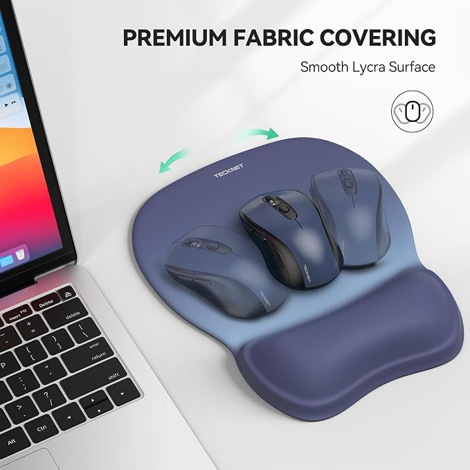 TECKNET Gel Mouse Pad with Wrist Rest, Ergonomic Office Mousepad with Wrist - Image 4