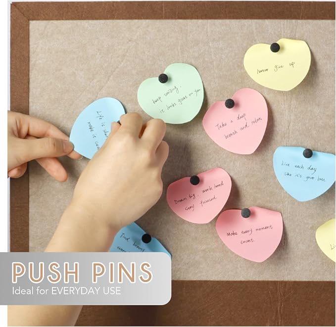 50 PCS Flat Push Pins for Cork Board, Board Posters Bulletin Maps, Office Home - Image 7