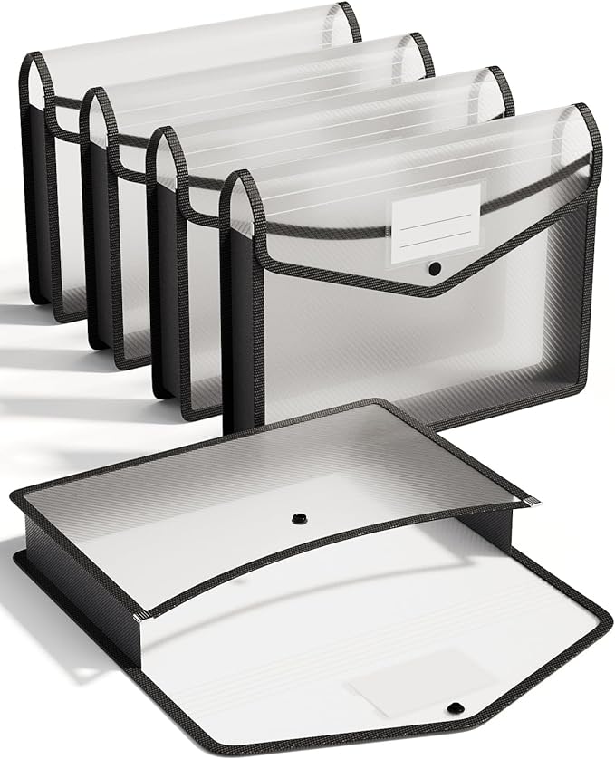 ThinkTex Plastic Expanding File Folder, Transparent envelopes by ThinkTex