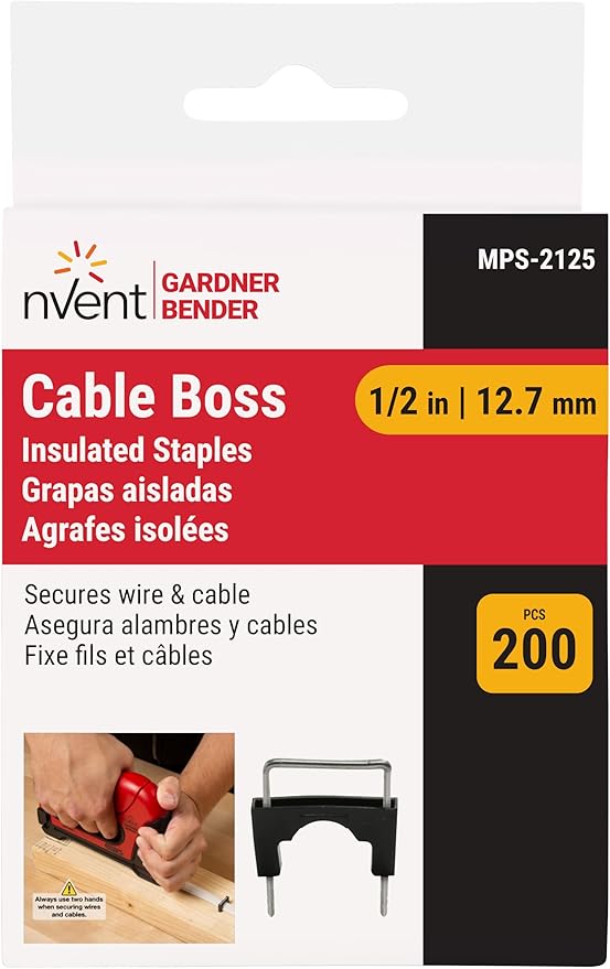 Gardner Bender MPS-2125 CableBoss Staple, ½ Inch., Secures Coax: RG-6, - Image 3