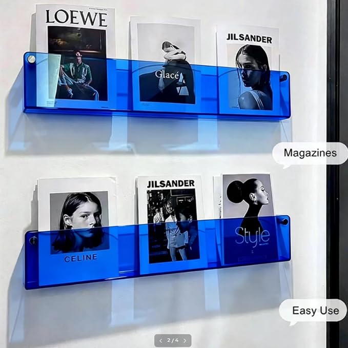 ROYALITA 2-Pack Acrylic Magazine Holder Brochure Holder, Fashion Hanging - Image 7