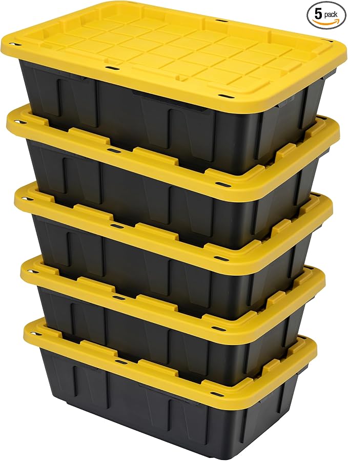 CX BLACK & YELLOW�, 15-Gallon Heavy Duty Tough Storage Container & Snap-Tight by BLACKYELLOW