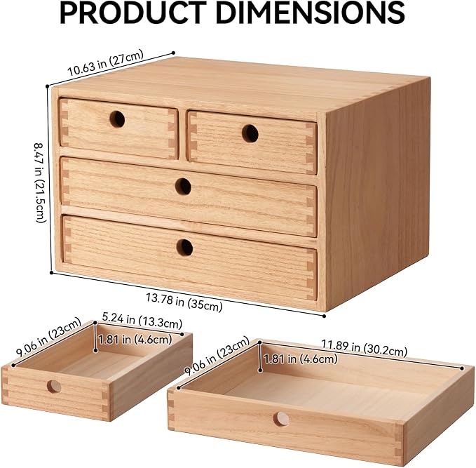 KIRIGEN Wood Desktop Storage Cabinet - Image 3