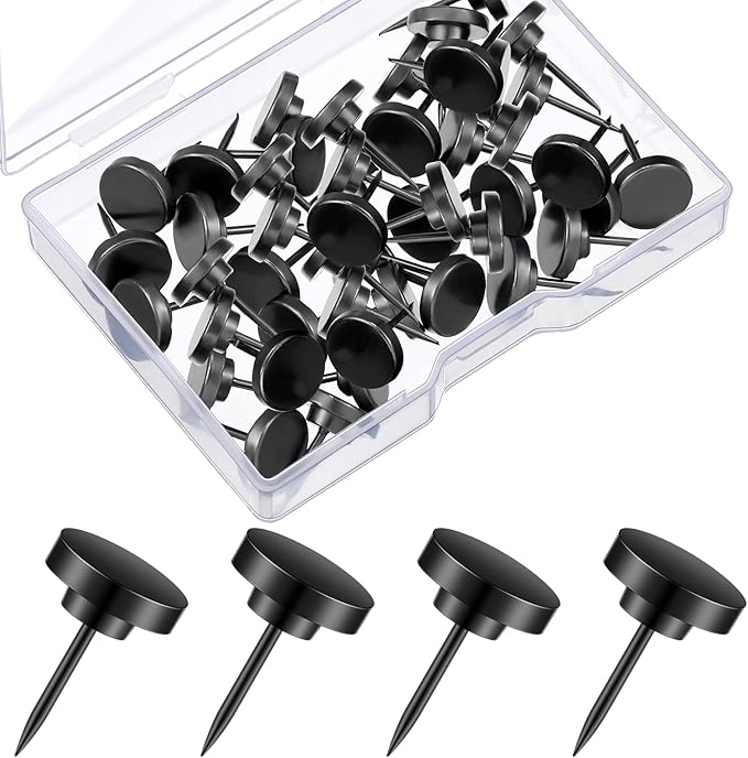 30 Pieces Push Pins, Metal Thumb Tacks by Shimeyao