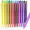 Four Candies Quick Dry Ink Colored Pens Set, 24 Colors Retractable Gel Pen by FourCandies