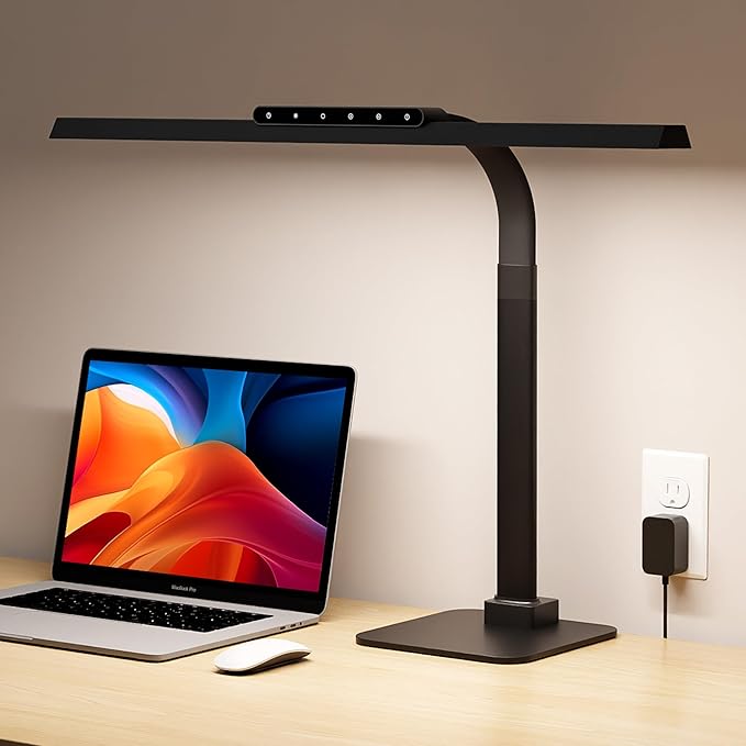 Architect Desk Lamp for Home Office, Bright Gooseneck Light by SEOUFRDZ