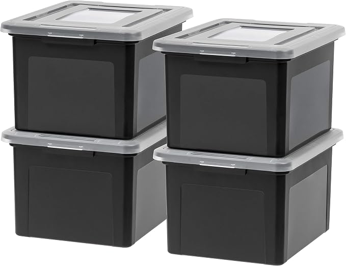 IRIS USA File Box, Plastic File Organizer by IRISUSA