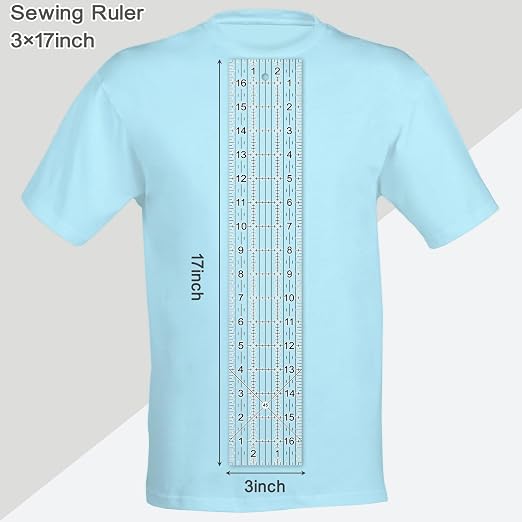 Acrylic Quilters Ruler, Sewing Ruler, 3-Inch by 17-Inch, Non Slip Rings 15 - Image 2