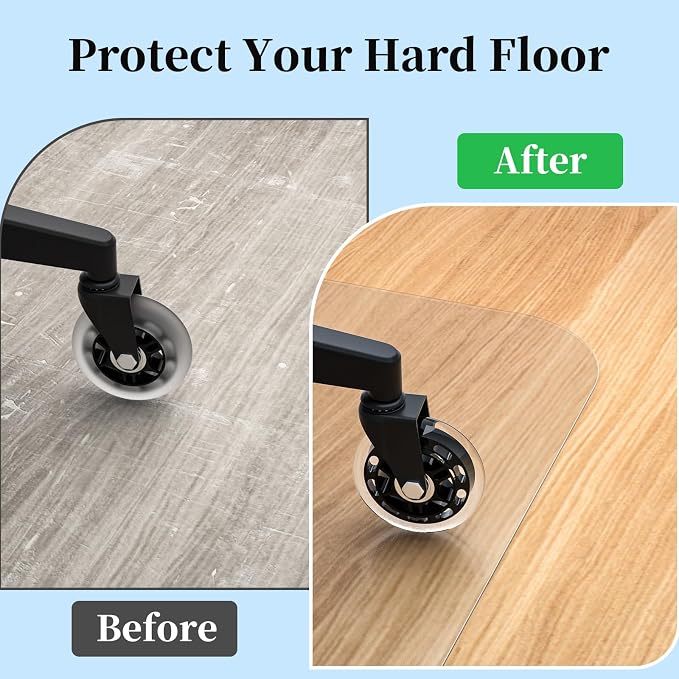 Tonaus Chair Mat for Hard Floor Office Chair Mat Desks Mats Large 48"×36" - Image 5