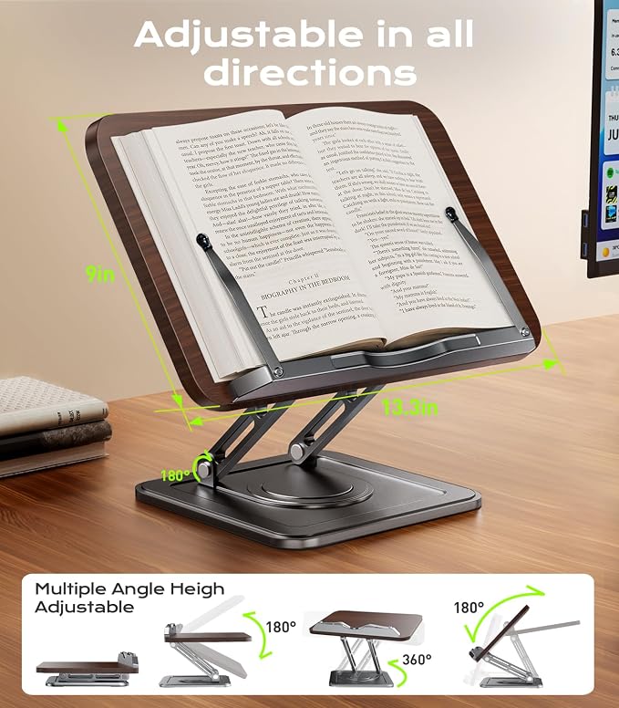 Book Stand for Reading, Adjustable Book Holder - Image 7