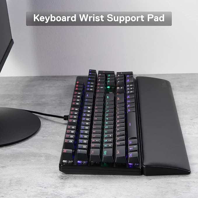 Redragon P037 Meteor L Computer Keyboard Wrist Rest Pad, Ergonomic Soft Memory - Image 2