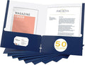 Zzrywuty File folders with Pockets, 50 Pack Paper Folders with Card Slot by Zzrywuty