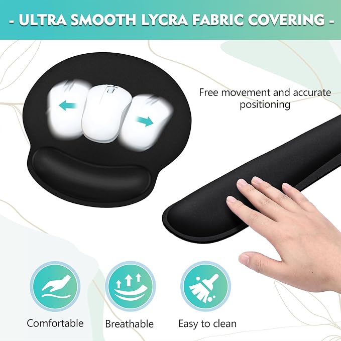 Mouse Pad and Keyboard Wrist Rest- Ergonomic Wrist Rest - Image 5