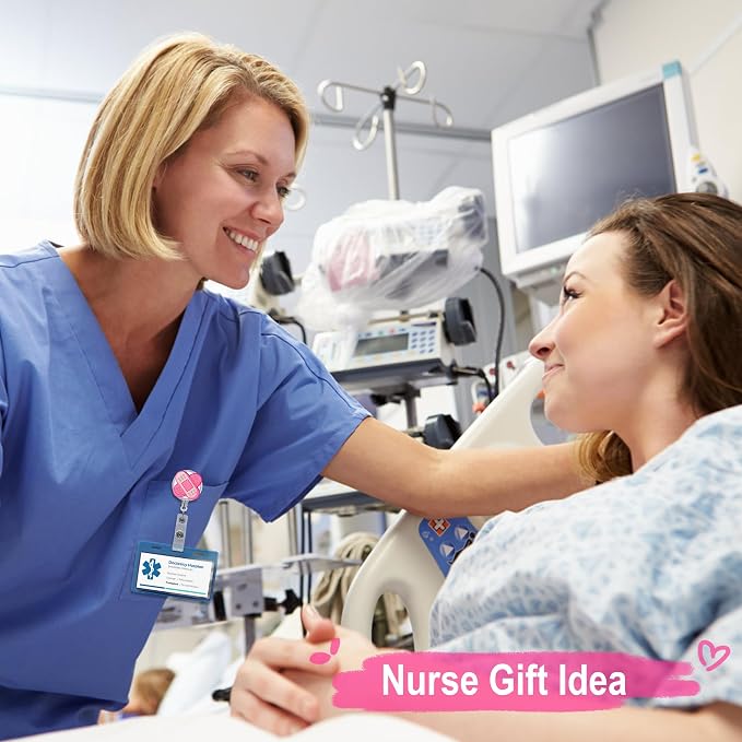 10 Pack Nurse Badge Reel Holder Retractable Nursing ID Badge Reels Cute - Image 4