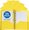 24 Pack Yellow Plastic Folders by EPI