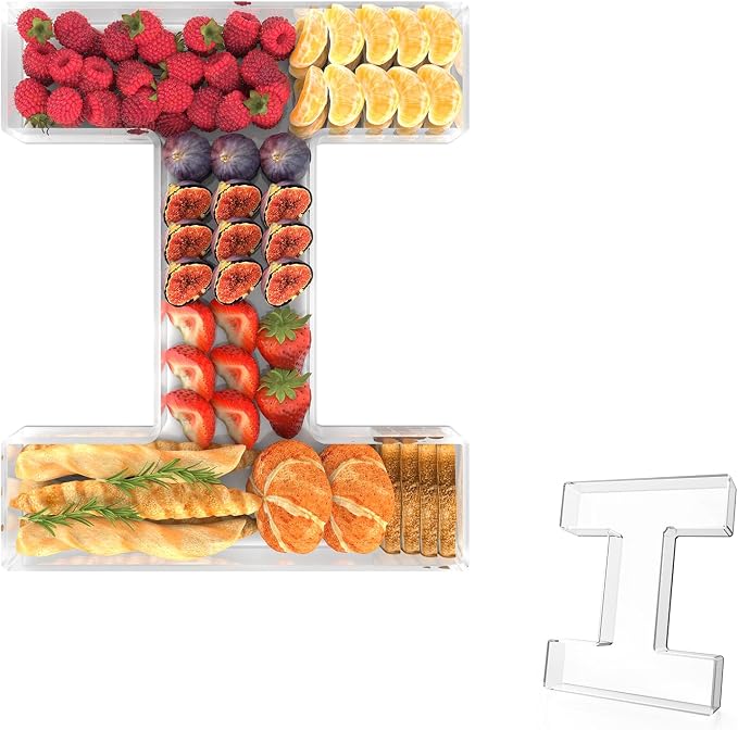 13.8" Acrylic Letter Charcuterie Tray, Charcuterie Letters Fillable Box by Tdsuco