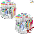 Absonic 500 PCS Acrylic Pencil Holder, 360 Rotating Clear Marker Organizer by Absonic