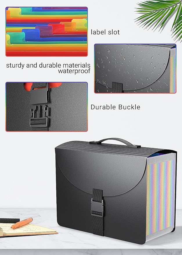 TOPCJ 25 Pockets File Organizer - Image 2