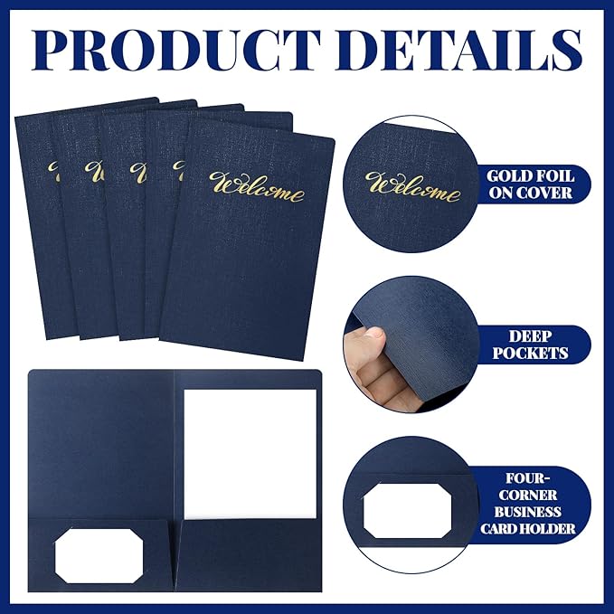 Affrolling 25 Pack 6 x 9 Inch Welcome Pocket Folders Church Visitor Welcome - Image 3