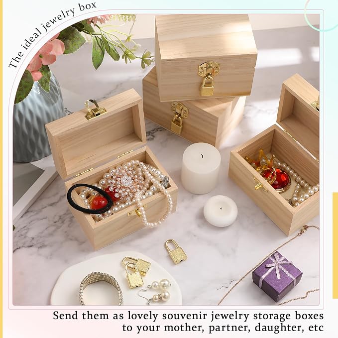 CroBlissful 36 Set 72 Pcs Unfinished Wooden Box - Image 5