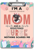 I'm a Labrador Retriever Mom and a Registered Nurse Nothing Scares Me Acrylic by Ninety3POD