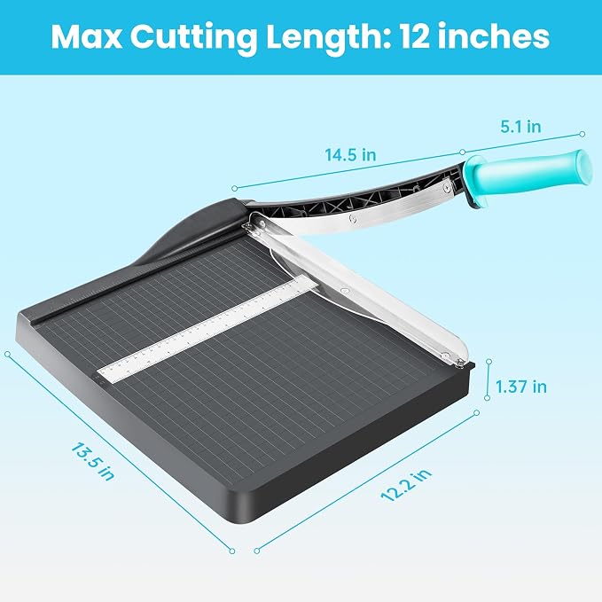 Papercutter 12" Cut Length Guillotine Paper Cutter - Image 2
