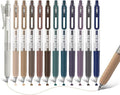 XIAPN Acrylic Gel Pens, 12 Maillard & Variegated Black Colors | 0.7mm Tip by ReliableAffordableQuality