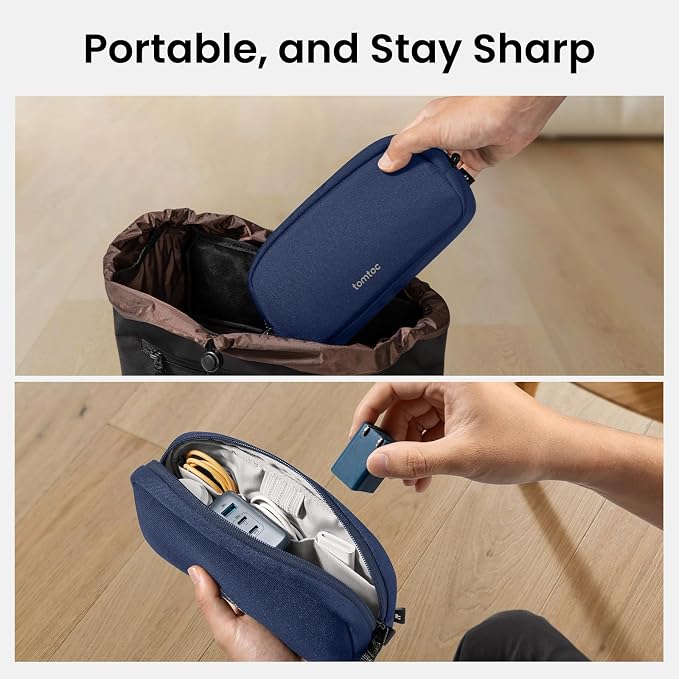 tomtoc Electronics Organizer Travel Case, Water Resistant Travel Bag Cable - Image 5