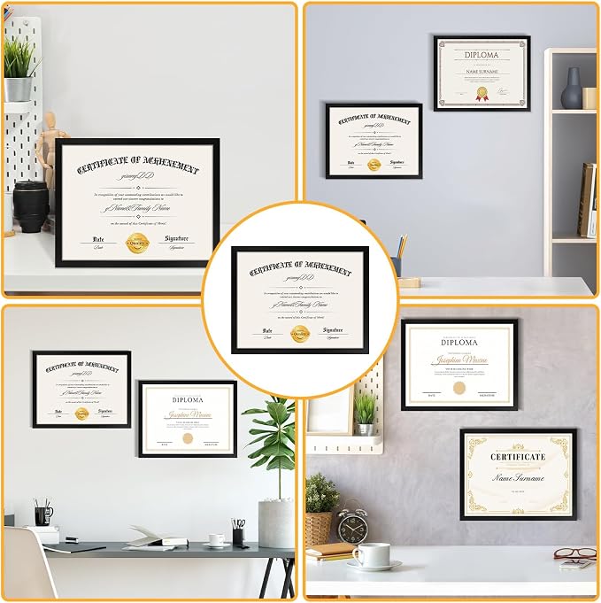 YixangDD 8 Pack Certificate Frames 8.5 x 11, College Diploma Frame - Image 7