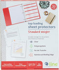 C-Line Top Loading Standard Weight Poly Sheet Protectors, 8.5 x 11 Inches by C-Line