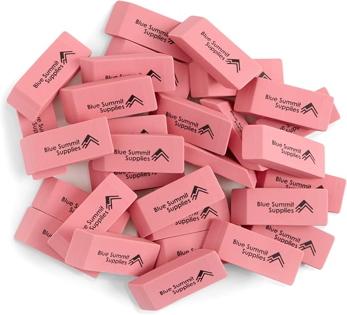 Blue Summit Supplies 100 Pack Pink Erasers Bulk, and Classroom - Image 9