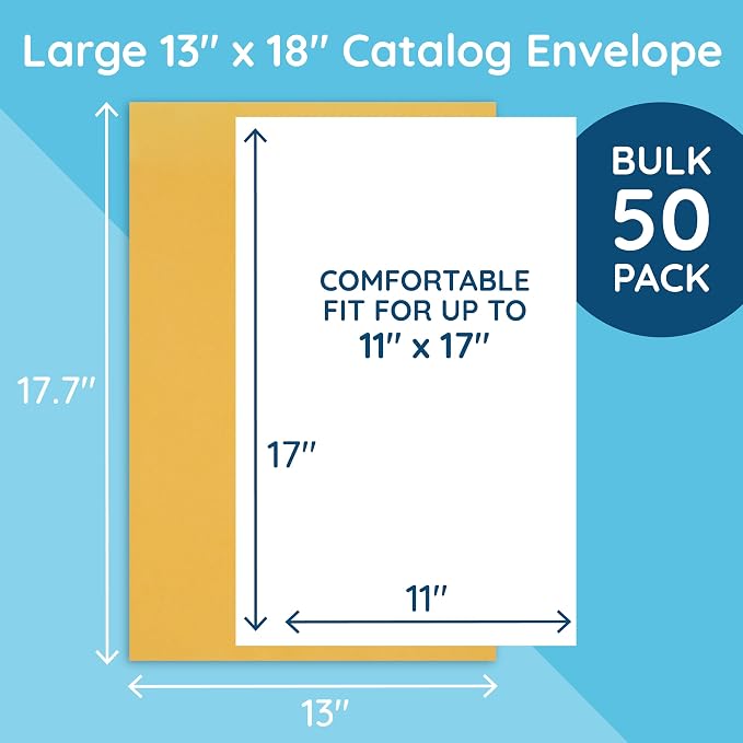 Blue Summit Large Mailing Envelopes 13x18, Large Envelopes 13x18 - Image 3