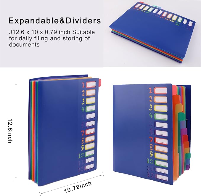 Edufun Rainbow Tab Expanding File Folder - Image 5