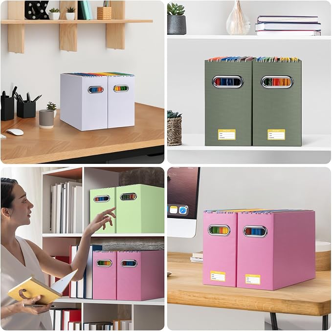 BALEINE File Organizer Box, Cardboard File Folder Organizer - Image 8