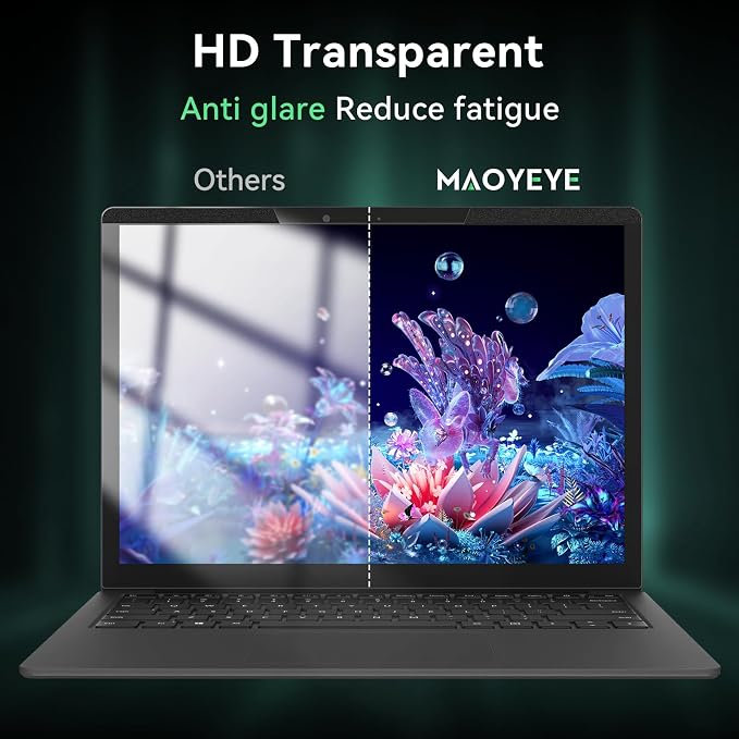 Magnetic Laptop Privacy Screen 14 Inch 16:9 Aspect Ratio Anti-Glare Blue Light - Image 6