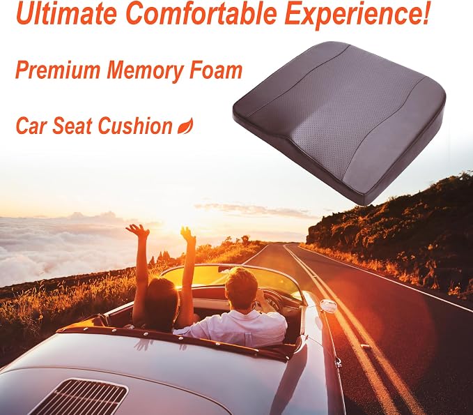 Lofty Aim Car Seat Cushion, Comfort Memory Foam Car Cushions - Image 2