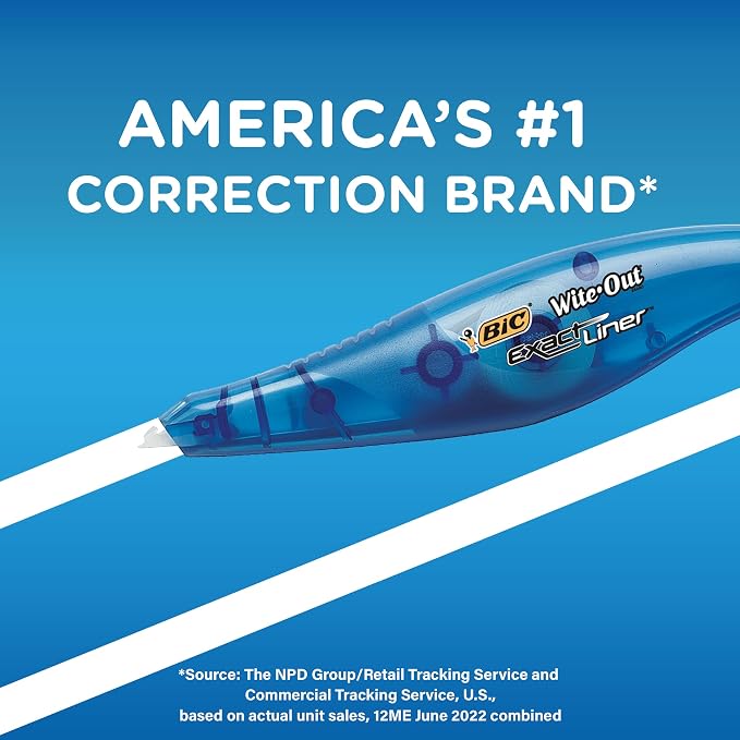 BIC Wite-Out Brand Exact Liner Correction Tape, 19.6 Feet, Clean and Easy to - Image 6
