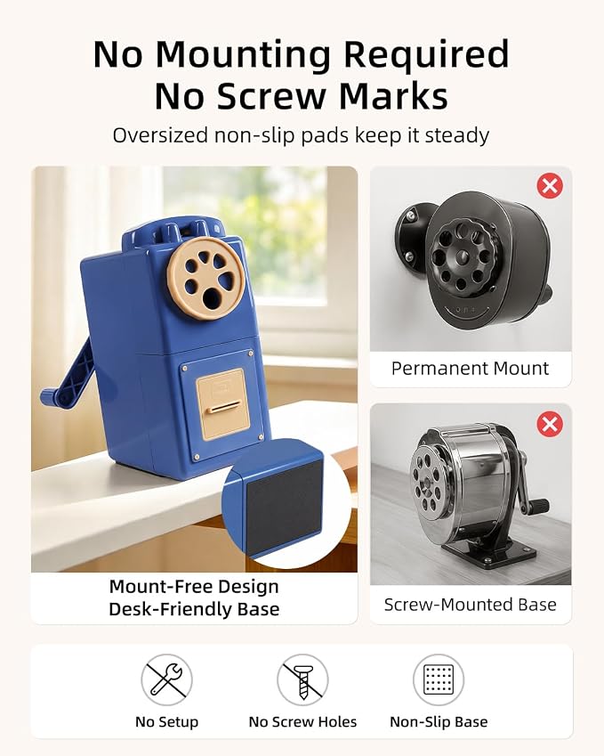 ZMOL Manual Hand Crank Pencil Sharpener - Image 8