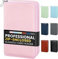Sooez Zip-Enclosed Business Card Holder Organizer, Professional Credit Card by Sooez