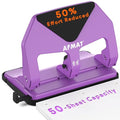 AFMAT Heavy Duty 3 Hole Punch, 50-Sheet Capacity, 50% Reduced Effort Three Hole by AFMAT