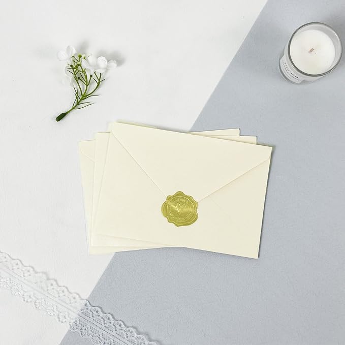 50 PCS 4x6 Pearl Ivory Envelopes - Image 5
